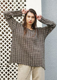 Jane Linen Top Onyx