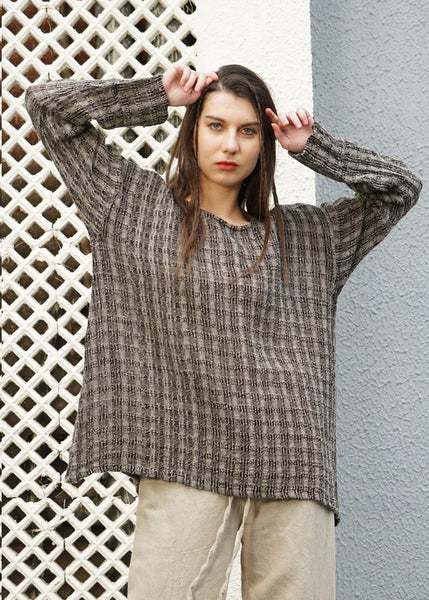 Jane Linen Top Onyx