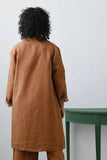 Jenna Tan Linen Jacket by Lazy Bones