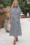 Navy Stripe Maxi Dress