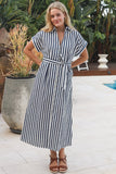 Navy Stripe Maxi Dress