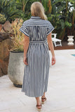 Navy Stripe Maxi Dress
