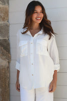 Alina white shirt long sleeve