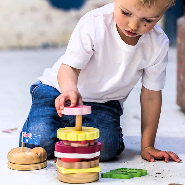 Stacking Burger Toy