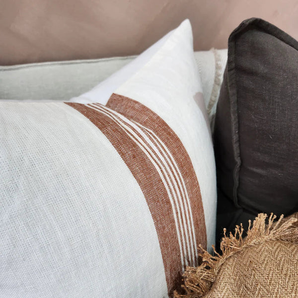 Rust French Linen Cushion