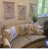 Linen Wall Art with Bird