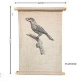 Linen Wall Art with Bird