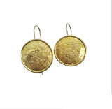 Moon gold hook earring