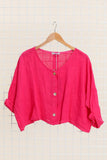 Linen Button up 3/4 sleeve