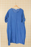 Italian Linen Long Round Neck Dress 3 Colours