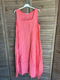 Italian Linen Sleeveless striped dress
