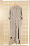 821275 100% linen shirt dress made in Italy