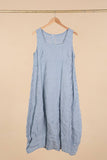 Italian Linen Sleeveless striped dress