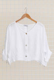 Linen Button up 3/4 sleeve