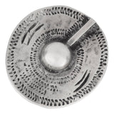 925 silver plated ethnic style round ring size 16