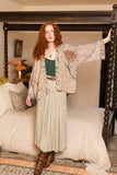Kimono Folklore Pixie Duster Cropped w/ Bird of Peace