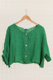 Linen Button up 3/4 sleeve