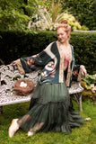 Under My Wing Pixie Duster Crop Kimono w/ swan & feathers