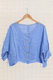 Linen Button up 3/4 sleeve