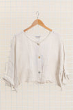 Linen Button up 3/4 sleeve