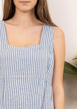 Italian Linen Sleeveless striped dress