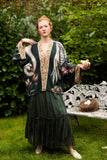 Under My Wing Pixie Duster Crop Kimono w/ swan & feathers