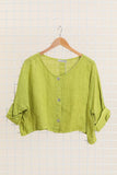 Linen Button up 3/4 sleeve