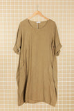 Italian Linen Long Round Neck Dress 3 Colours