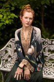 Under My Wing Pixie Duster Crop Kimono w/ swan & feathers