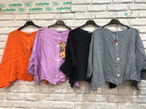 Linen Button up 3/4 sleeve
