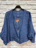 Linen Button up 3/4 sleeve