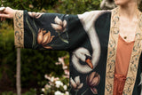 Under My Wing Pixie Duster Crop Kimono w/ swan & feathers