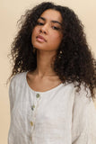 Linen Button up 3/4 sleeve