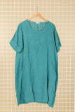 Italian Linen Long Round Neck Dress 3 Colours