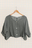 Linen Button up 3/4 sleeve