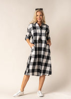 Lolita Cotton Dress in Onyx Check