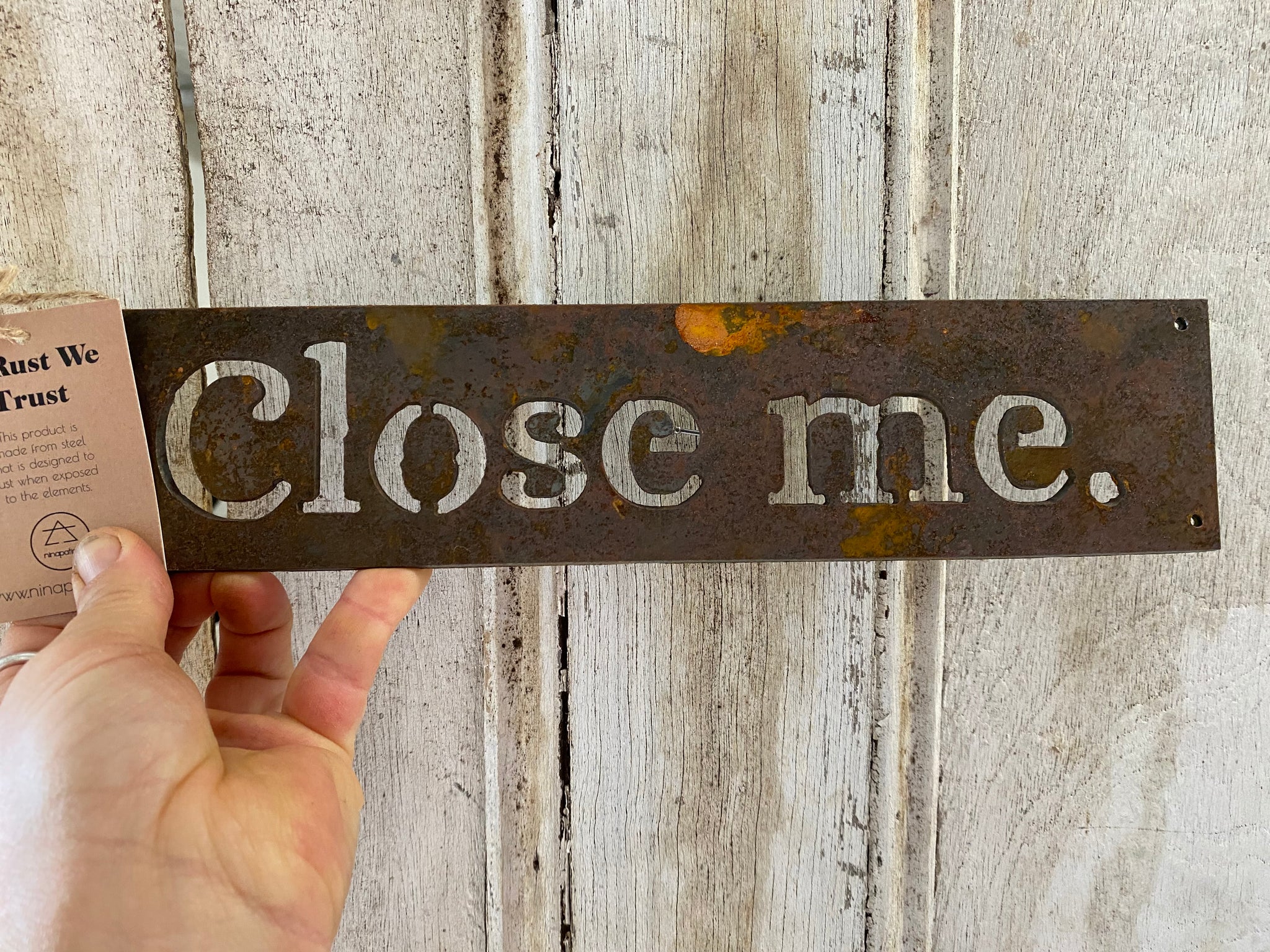 "Close Me" Sign